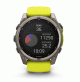 fēnix 8 – 51 mm, Solar, Sapphire Sapphire, Titanium with Amp yellow/graphite silicone band - 010-02907-21 - Garmin
